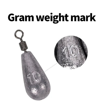 Quick Release Fishing Weight Sinker 10Pcs10g Soft Bait Sinker Bass Fishing Tackle Accessories Line Sinkers Hook Connector
