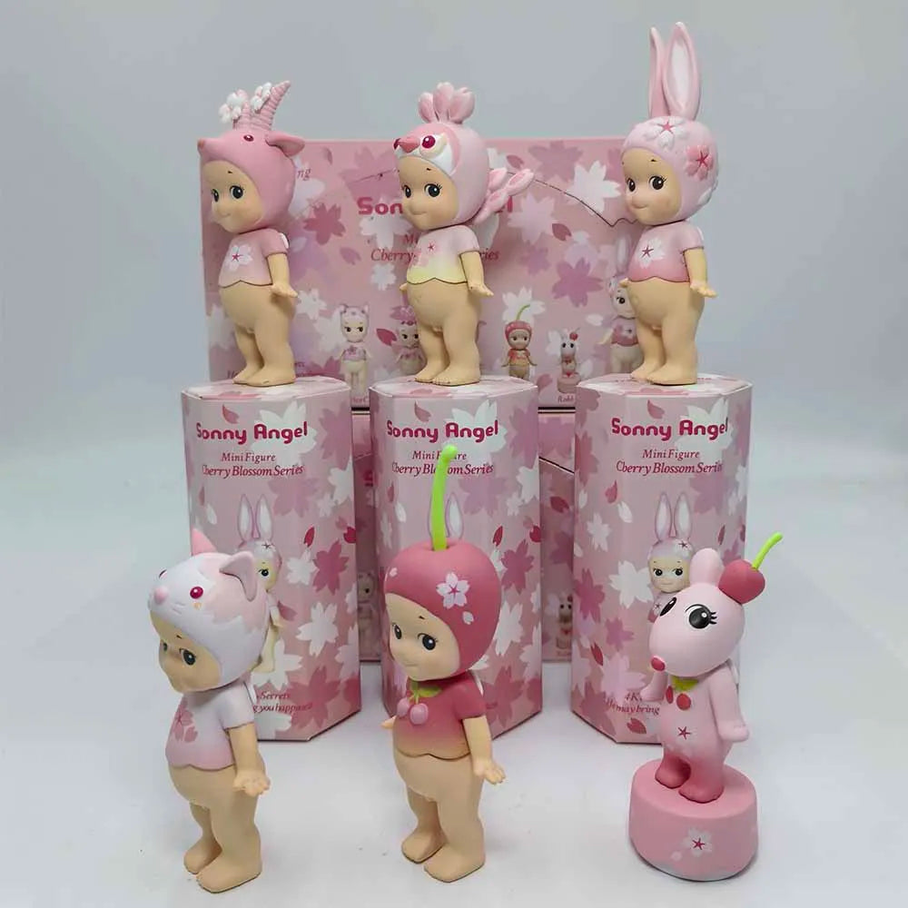 Sonny Angel Pink Cherry Blossom Series Blind Box Toys Mystery Box Kawaii Lucky Cute Doll Decoration Collect Model Couple Gifts