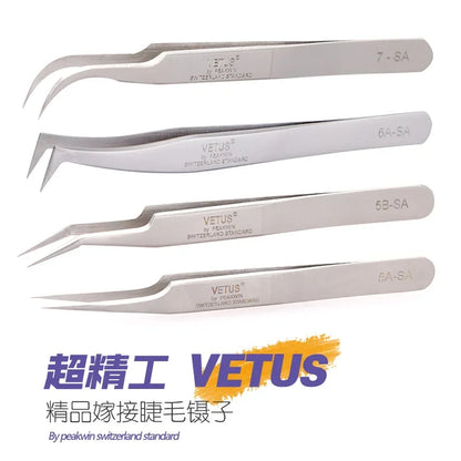 Makeup Professional Eyelash Tweezers 3D Volume Eyelash Extension Tweezer Fan Lash Eyebrow Tweezers VETUS Excellent Closure