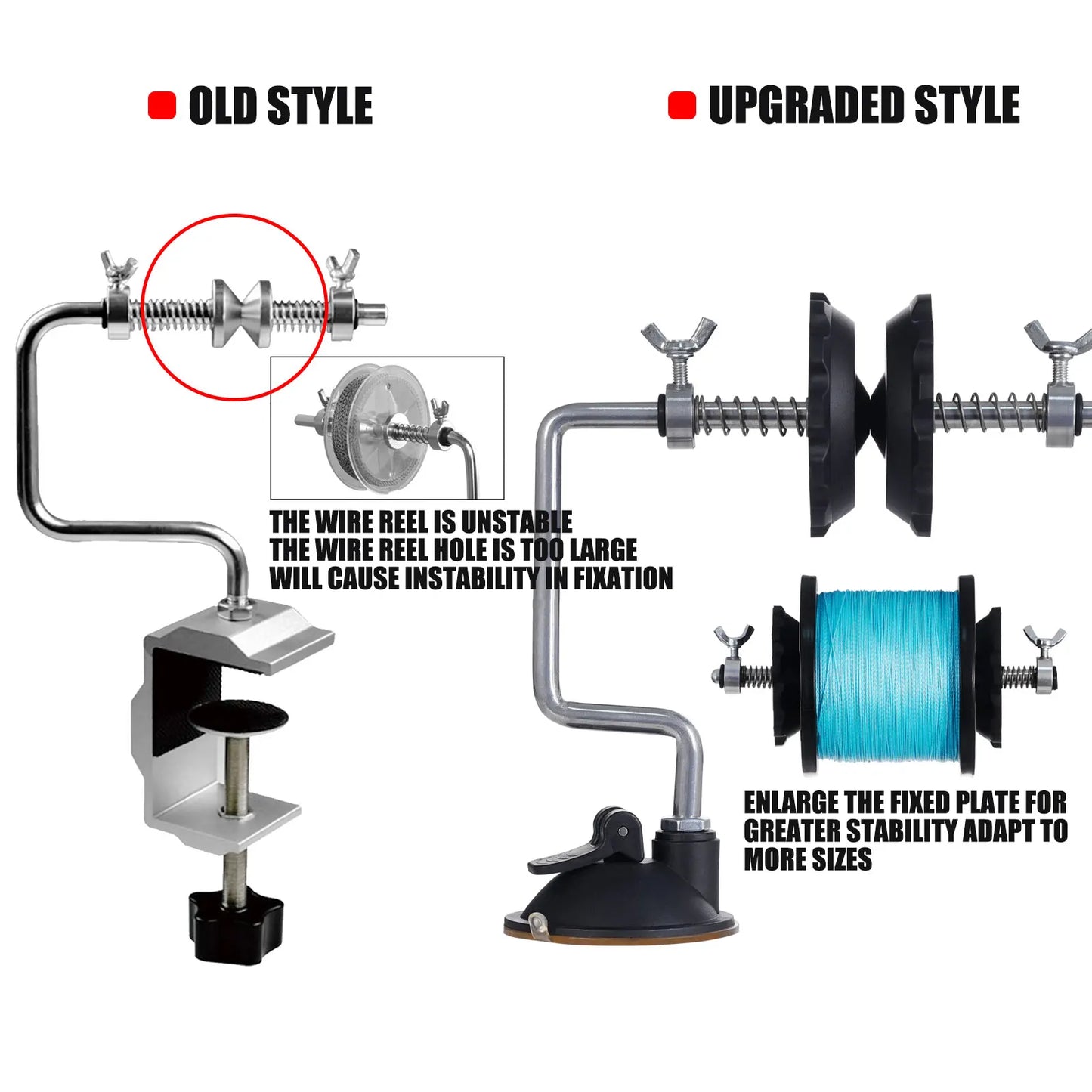 New Fishing Line Spooler for Baitcasting Spinning Reel Portable Fishing Line Winder Machine Reel Spooler Fishing Tackle Tools