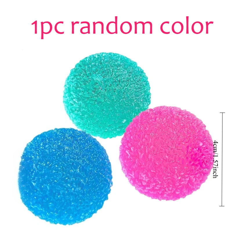 Ice Ball Maltose Squishy Toys Blue Mochi Sensory Fidgets Toy Simulated Transparent Anti Stress Slow-rebound Decompression Toy