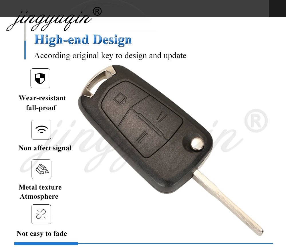 jingyuqin Flip Remote Car Key 433Mhz For Opel/Vauxhall Astra H 2004-2009 Zafira B 2005-2013 Vectra C 2002-2008 Corsa D 2007-2012