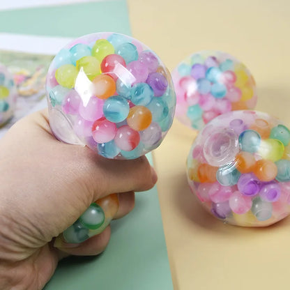 6cm Exotic Pinch The Rainbow Bead Pressure Reducing Ball Vent Ball Decompression Toy TPR Pinch Le Grape Ball Adult Toys