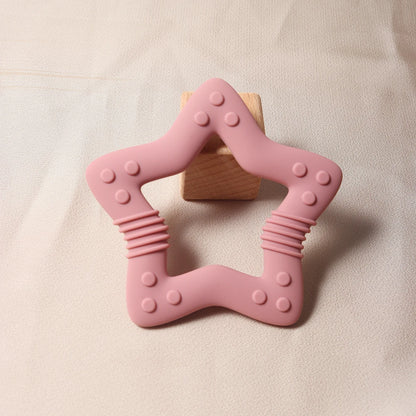 New Star Silicone Teether Food Grade Heart Baby Teething Toy