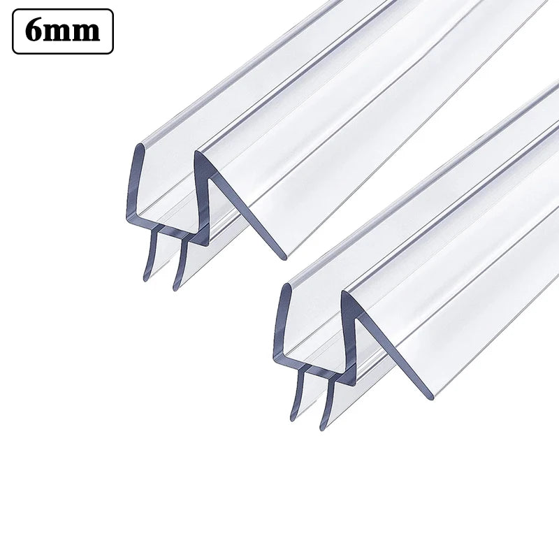 6/8/10/12mm  Transparent PVC Seal Gap Window Door Weatherstrip Bath Shower Screen Door Seal Strip