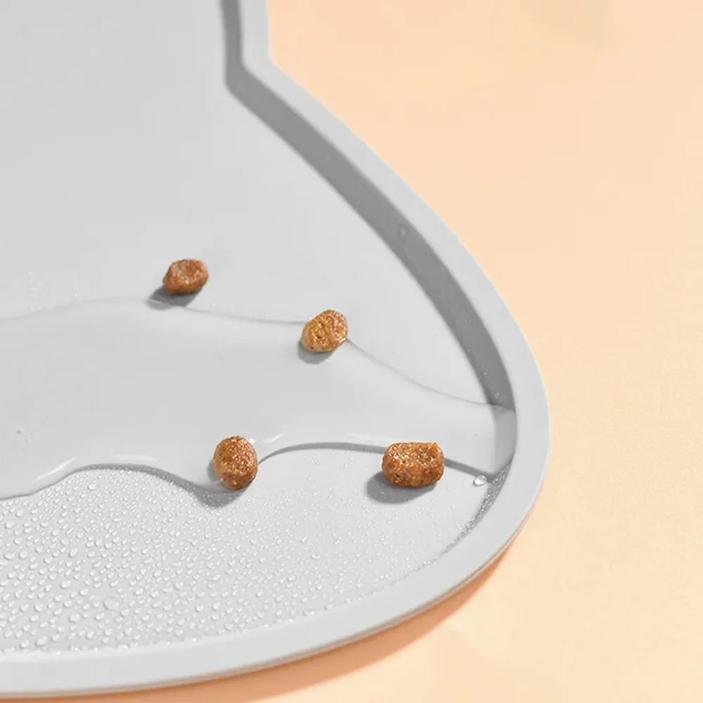 Food Grade Silicone Cat Mat, Anti-slip Waterproof Leak-proof Pad for Cats & Dogs, Easy to Clean Pet Bowl Mat