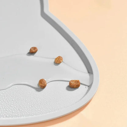 Food Grade Silicone Cat Mat, Anti-slip Waterproof Leak-proof Pad for Cats & Dogs, Easy to Clean Pet Bowl Mat