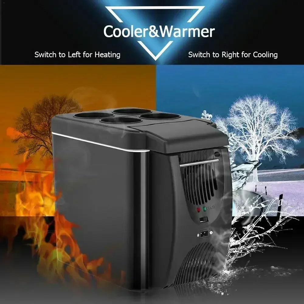 Car Refrigerator Mini Fridge Portable Freezer 12V DC Refrigerator Plug In Cooler Refrige 6L Thermoelectric Cooler For Fruits
