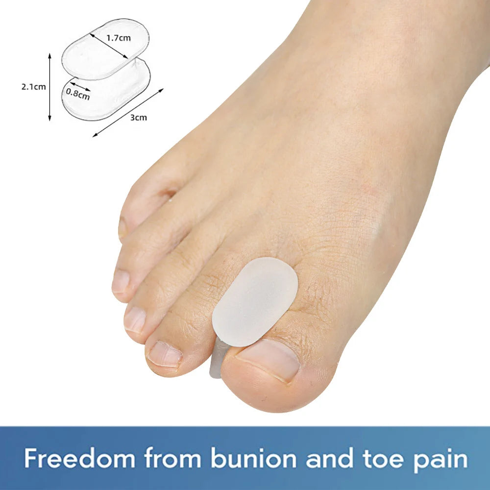 Pexmen 2/4Pcs Toe Spacers Separators Bunion Corrector Gel Toe Protector for Straightening Overlapping Toes for Men and Wom