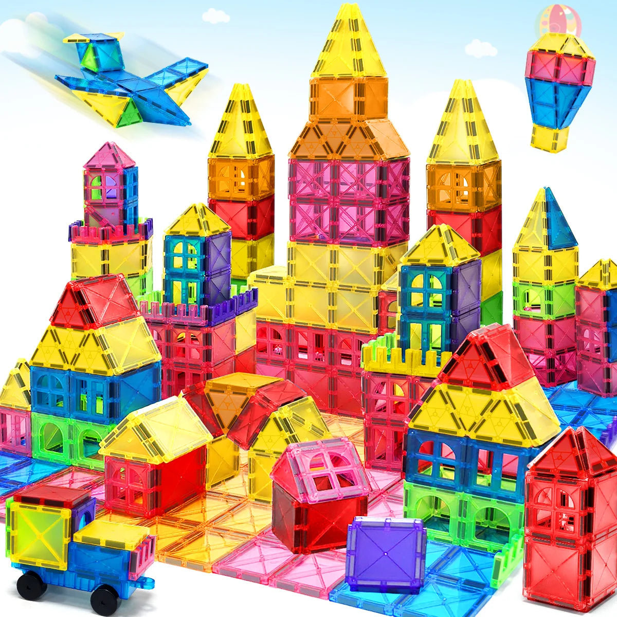 40/64/100PCS Magnetic Building Blocks Montessori  Educational Constructor Toys Set For Kids Game For Boys Girl Gifts