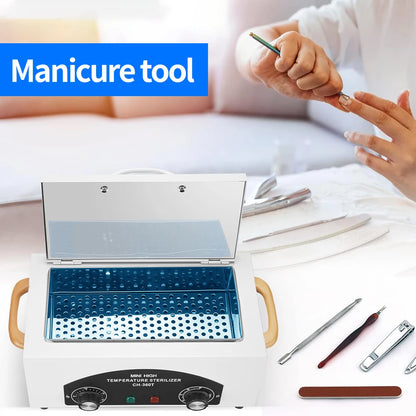 High Temperature Cleaning Box with Timer Dry Heat Sterilizer For Sundry Beauty Hair Nail Metal Tools With Handle