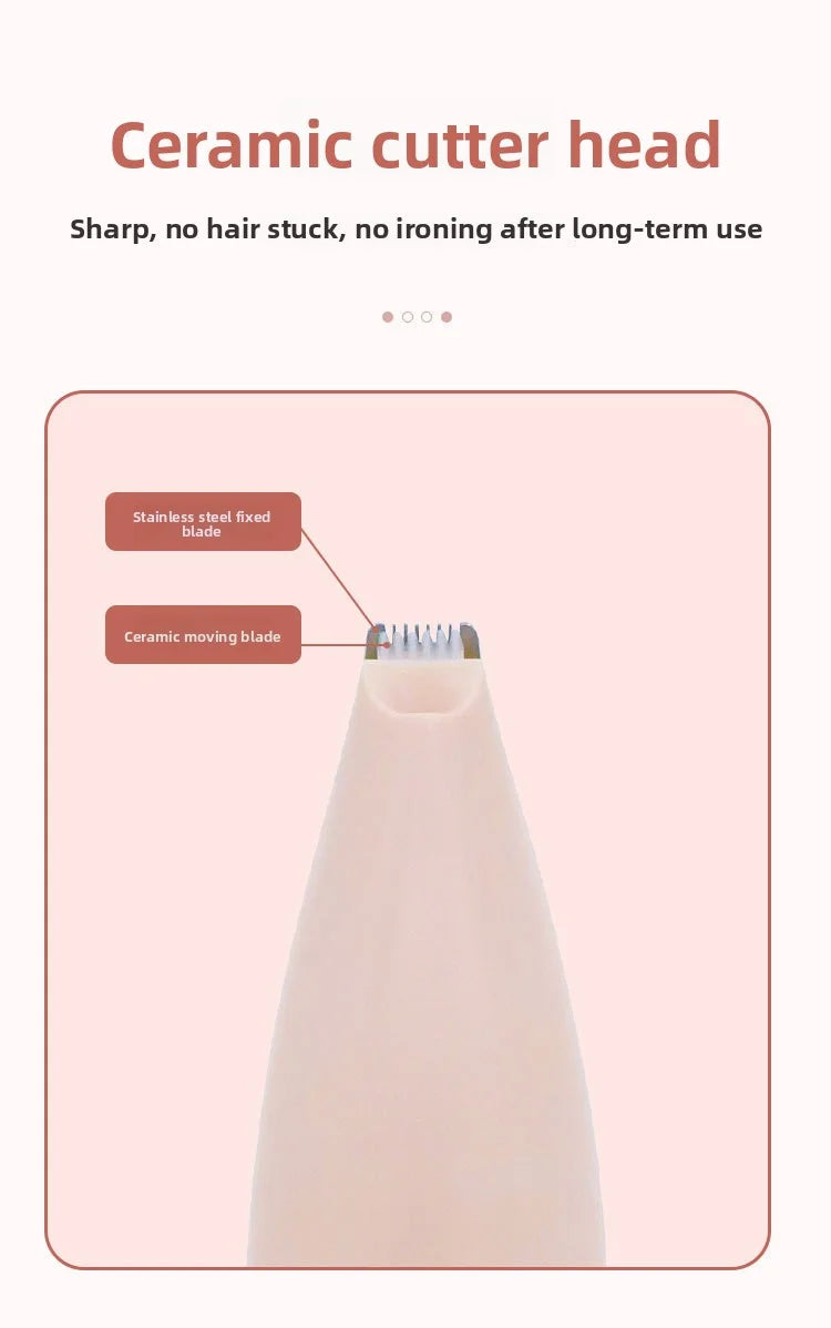 Pet electric clipper, pet foot hair trimmer, 360 ° pet hair trimmer, pet beauty and hairdressing trimmer, USB charging 500mah