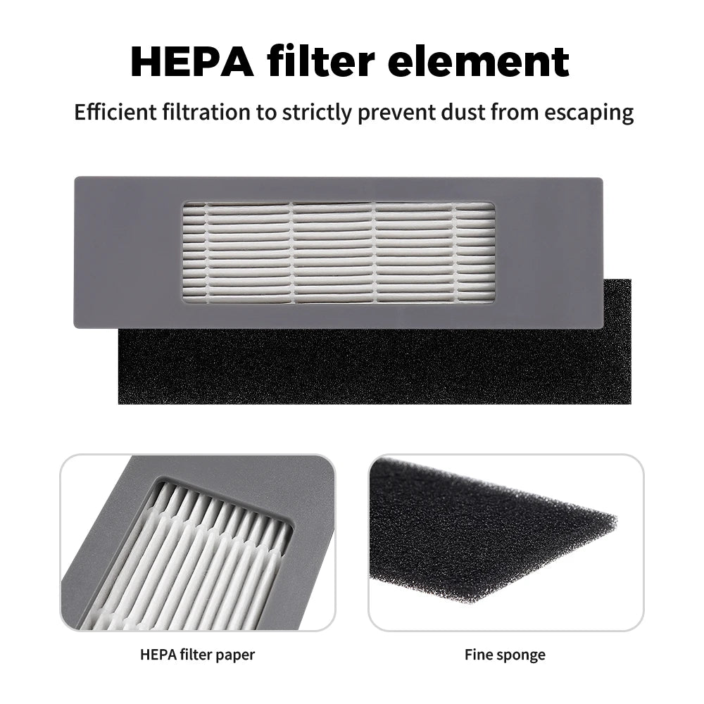 Accessories For ECOVACS Deebot T8 AIVI N8 Pro AIVI N9 N10 N10 Plus Side Brush,Main Brush,  Filter, Dust Bag,Hepa Filter