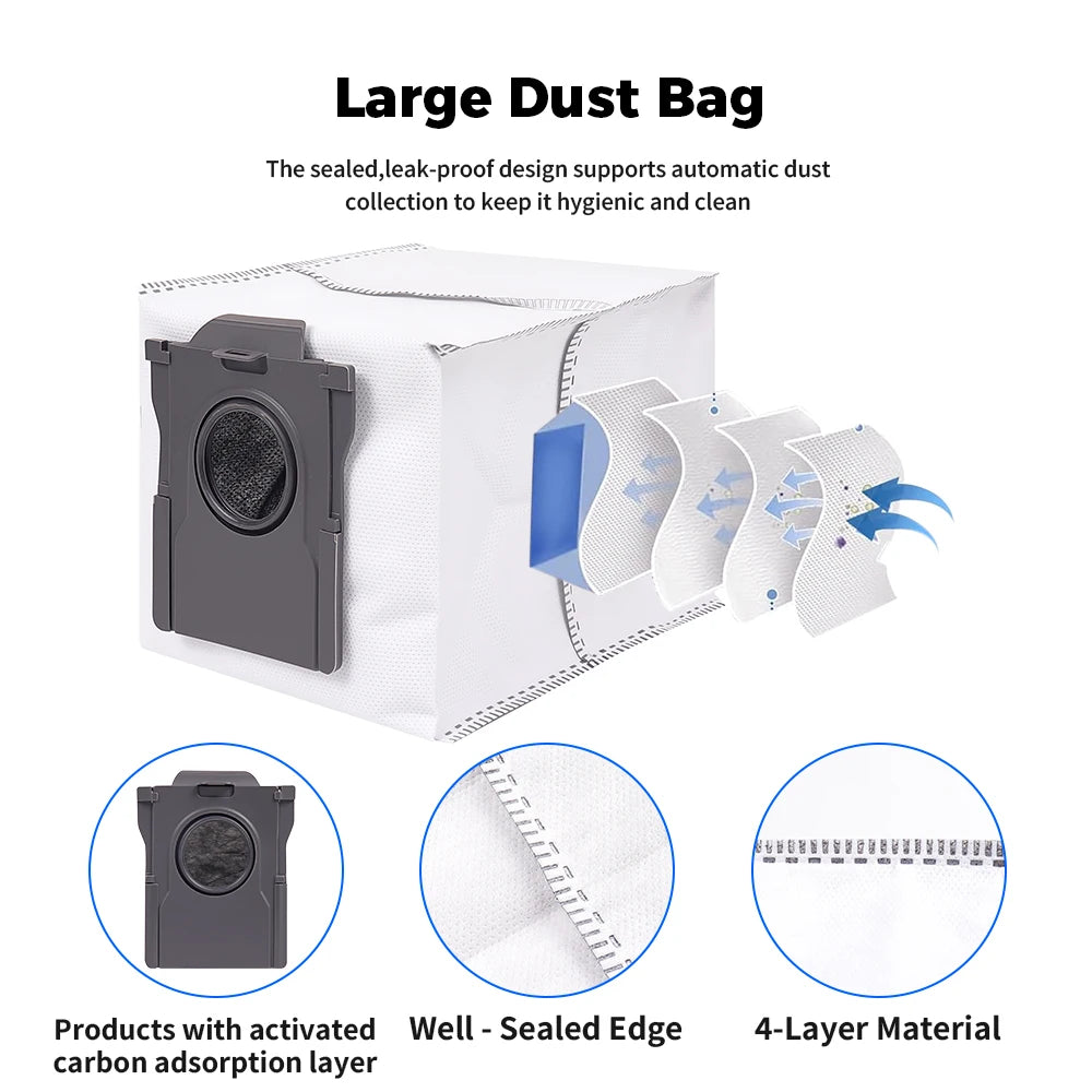 For Dreame Main Side Brush Hepa Filter Mop Rags Dust Bag X50 Pro/X50 Ultra/X50Master/L40S Pro Ultra/L50 Pro Ultra/MOVA V50 Ultra