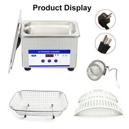 Ultrasonic Cleaner Ultrasound Glasses Jewelry Cleaner 40KHZ High Frequency Ultrasonic Washing Bath for Glasses Jewelry Cleaning