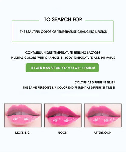 Warm Change Lip Balm Moisturizing Lipstick easy to color and not stick to the cup