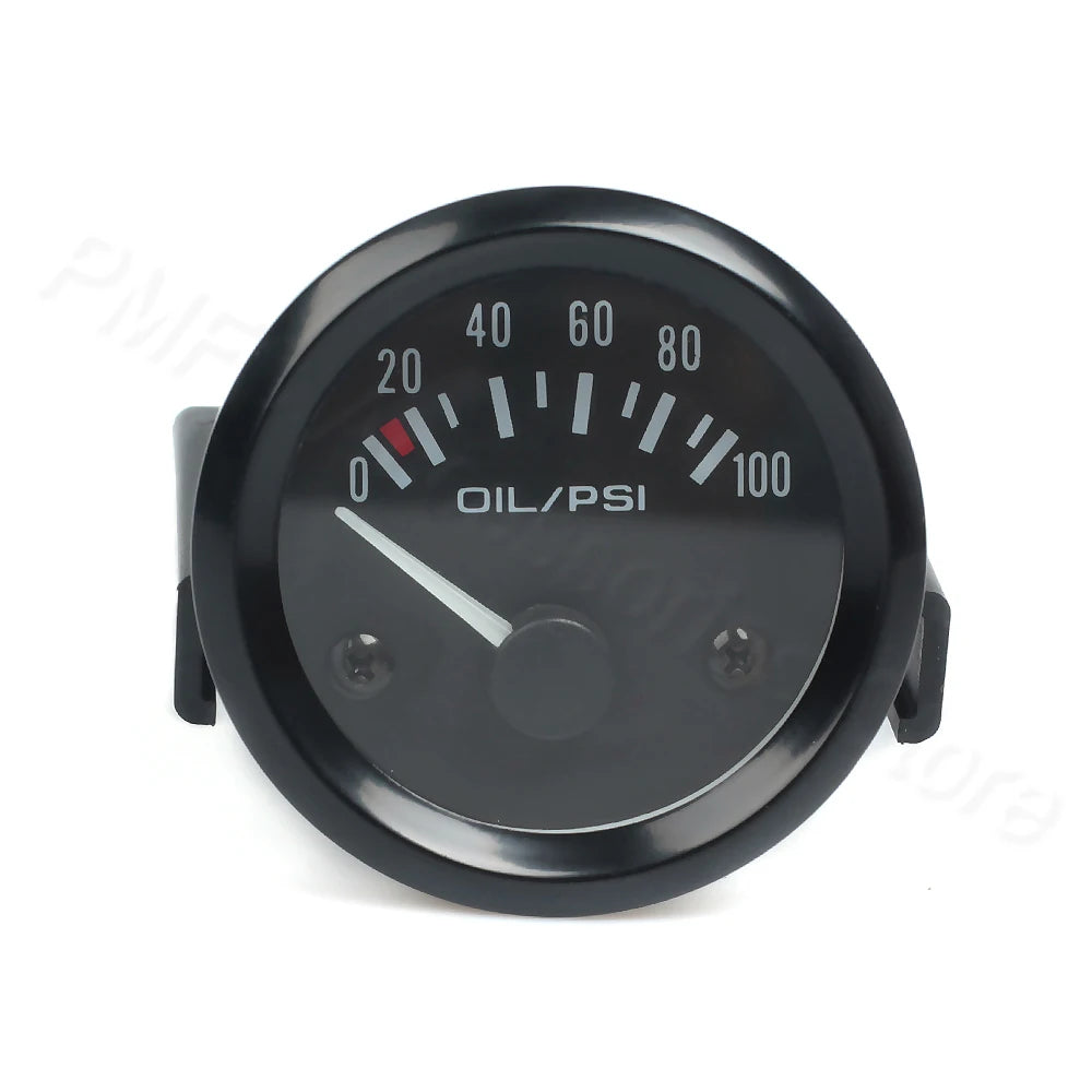Vehicle Meter 12V Automobile Car Gauge 2" 52mm Water Temp Oil Temp Oil Press Fuel Volts Oil press kg Ammeter Gauge Black Shell