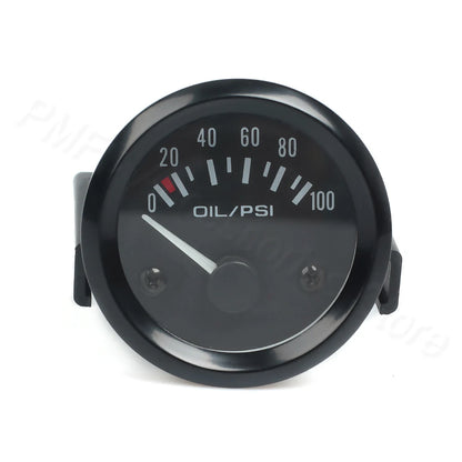 Vehicle Meter 12V Automobile Car Gauge 2" 52mm Water Temp Oil Temp Oil Press Fuel Volts Oil press kg Ammeter Gauge Black Shell