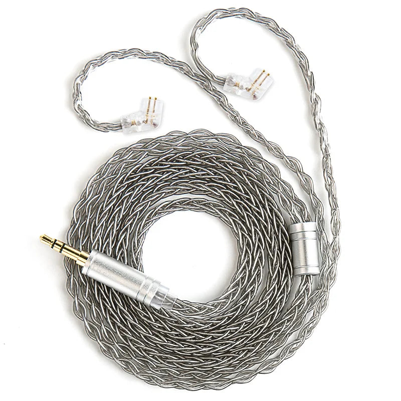KBEAR ST12plus Earphone Cable 2m 8 Core 4N OFC Silver-plated Upgraded Cable 3.5/4.4mm MMCX/0.78mm 2Pin for CCZ KB03 KS1