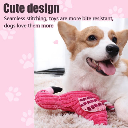 1PC Animal Shape Squeaky Toys Plush Dog Toy Cute Bite Resistant Corduroy Dog Toys for Small Large Dogs Puppy Pet Dog Accessories
