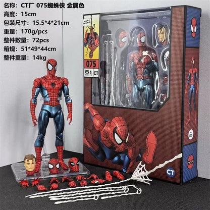 Hot CT Toys SpiderMan Mafex 075 Figure The Anazing Spiderman Comic Ver Mafex 185 Action Figure Figurine Model Toys Kids Gifts