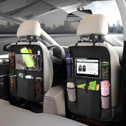 Car Seat Organizer Multifunctional Oxford Fabric Car Back Multi Pocket Storage Bag with Tablet Holder Protector for Kids