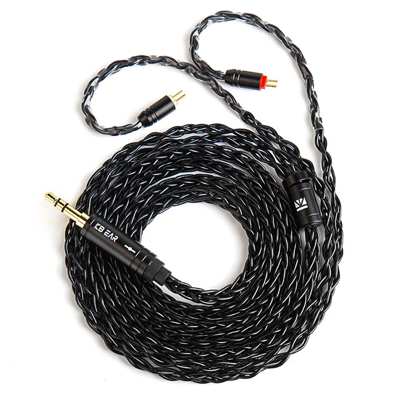 KBEAR ST12plus Earphone Cable 2m 8 Core 4N OFC Silver-plated Upgraded Cable 3.5/4.4mm MMCX/0.78mm 2Pin for CCZ KB03 KS1