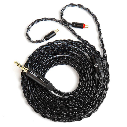 KBEAR ST12plus Earphone Cable 2m 8 Core 4N OFC Silver-plated Upgraded Cable 3.5/4.4mm MMCX/0.78mm 2Pin for CCZ KB03 KS1