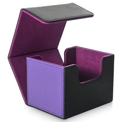 Card Deck Box,PU leather strong magnet card case, Holds 120+ Single Sleeved Cards,fits for Magic, Yugioh TCG cards