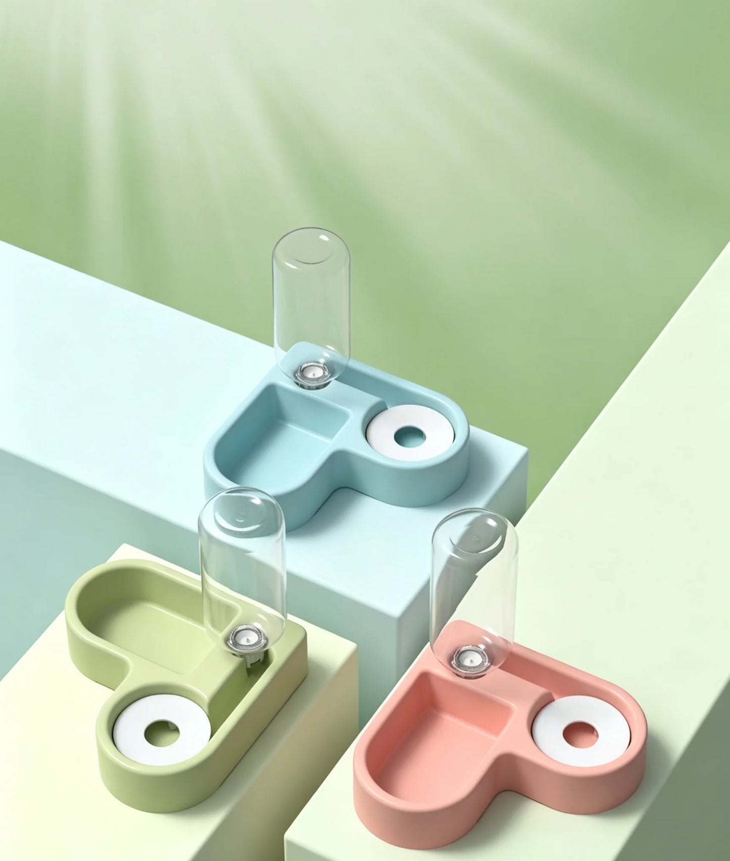 1PC Automatic Drinking Fountain Heart-shaped Pet Bowl Waterproof Spout Cat and Dog Bowl