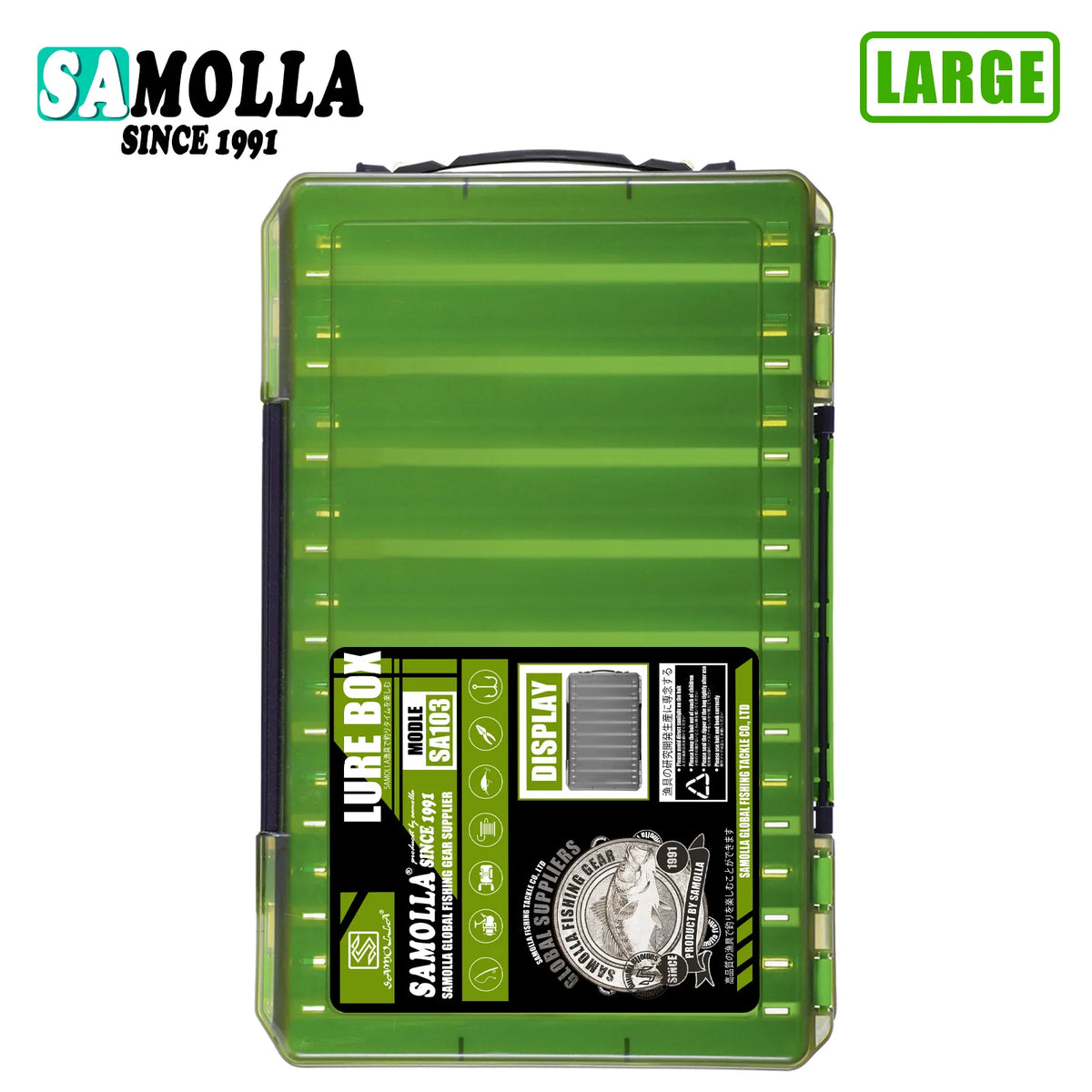 SAMOLLA Large Fishing Tackle Box Lure Storage Double Sided Lure Hook Boxes Baits Container Storage Case Fishing Accessories