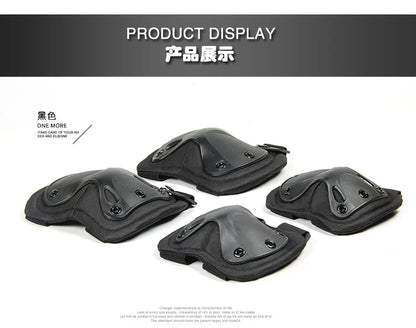 Outdoor Tactical Protective Gear 4pcs Knee Pads Elbow Pads For Cycling Mountaineering Hiking Outdoor Sports Protection