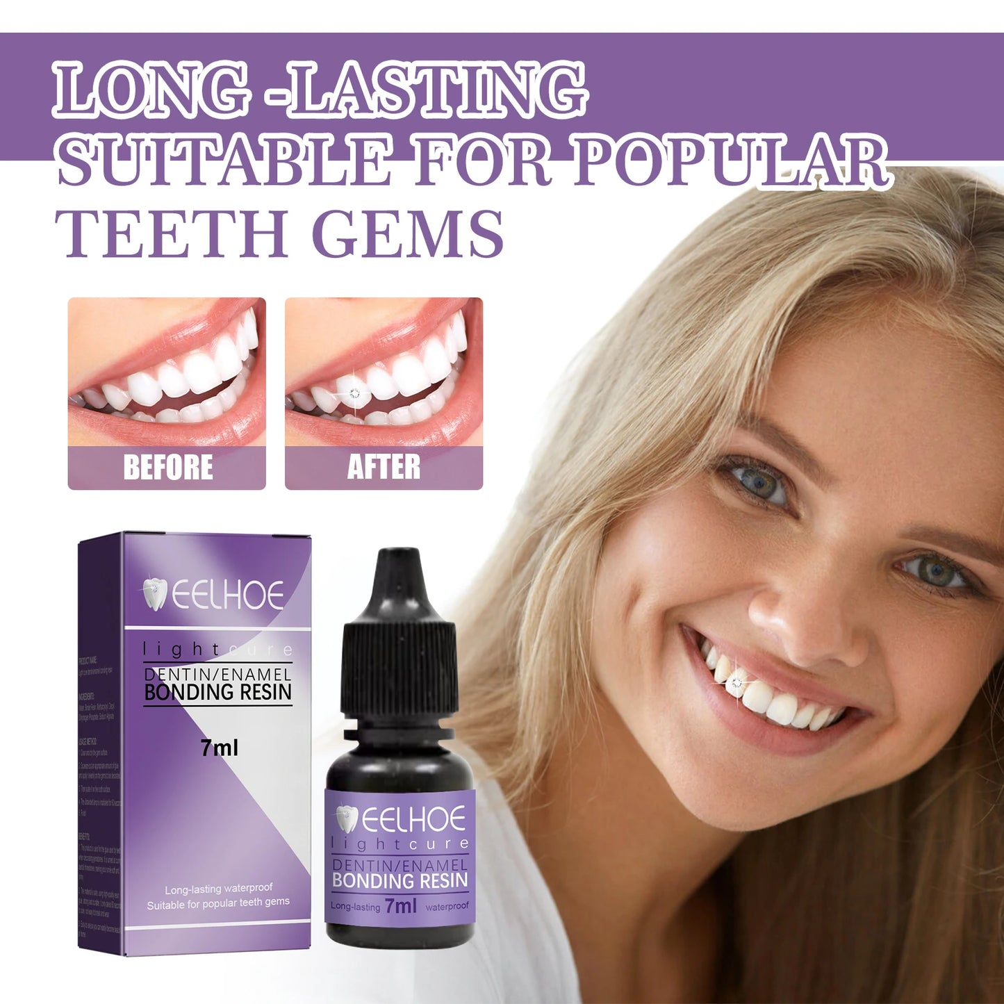 Tooth Gem Glue Dental Adhesive for Tooth Gems Diamond Kit Glue Teeth Crystal Jewelry Sturdy Tooth Jewelry Orthodontic Gel