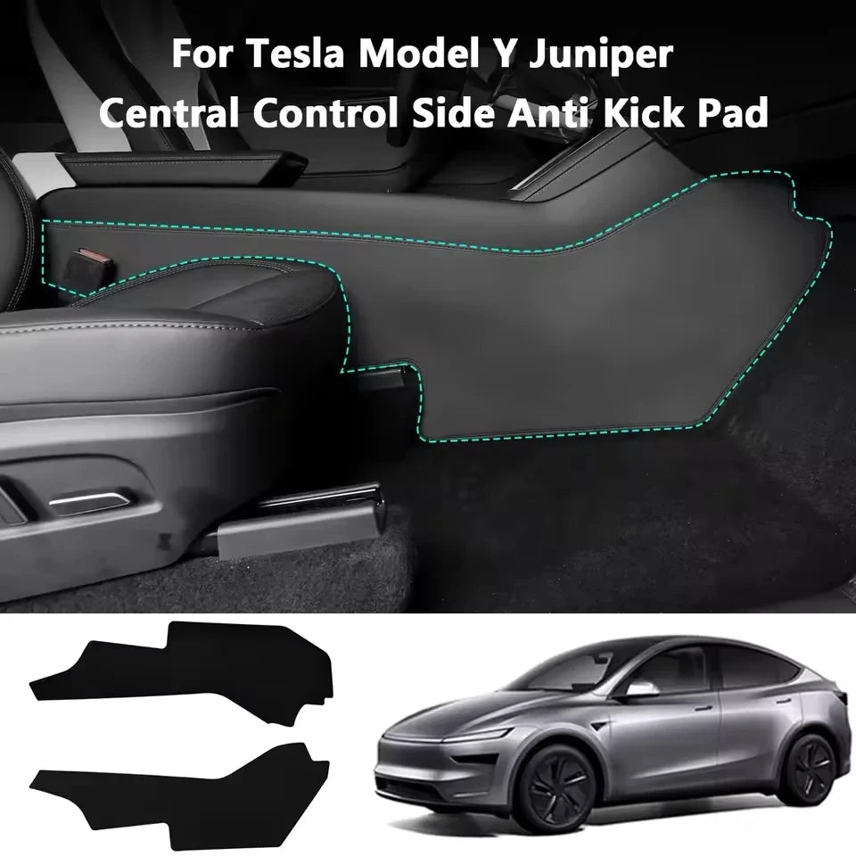 For Tesla ModelY Juniper 2025 Car Central Control Side Anti Kick TPE Waterproof Anti-dirt Full coverage Anti Kick Protective Mat