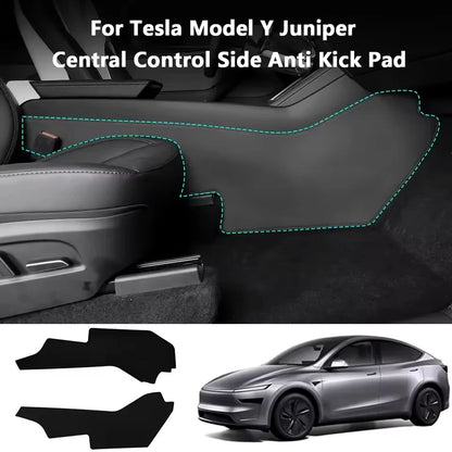 For Tesla ModelY Juniper 2025 Car Central Control Side Anti Kick TPE Waterproof Anti-dirt Full coverage Anti Kick Protective Mat