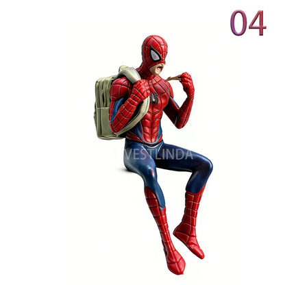 1/4PCS Superhero Spiderman Marvel Model 7-9 cm Action Doll Mini Avengers Toy Collection Ornaments Around Game Christmas Surprise
