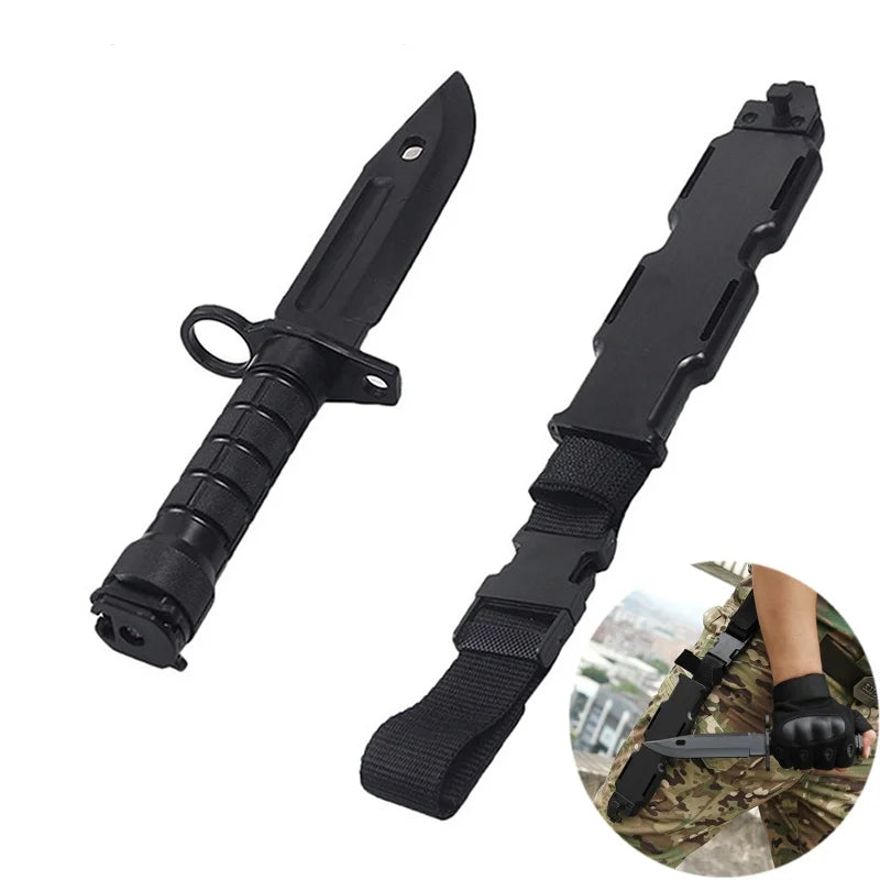 M9 Model Tactical Rubber Knife CS Game Training Outdoor Multi Tool Plastic Bayonet Army Fan Collect Gift Toy