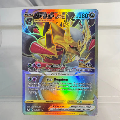 PKM Holographic Flash Proxy Cards Glaceon Dialga Gyarados Giratina Garchomp Foil Cards Game Collection PTCG PROXY