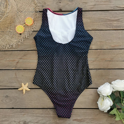 2026 New Printed One-piece Swimsuit Classic Printed Lace Up Swimsuit Women's Push Up Flower One-piece Suit Beach Wear For Female