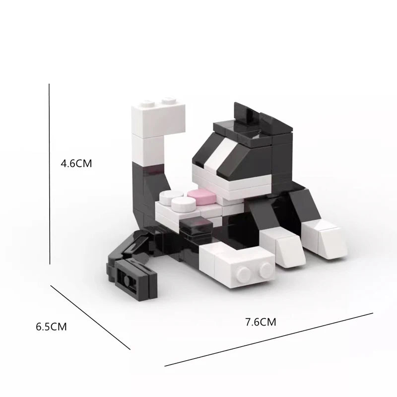 ~~Animal Series MOC Bricks Cat Figires DIY Building Blocks Kids Education Toys For Children Birthday Gift··