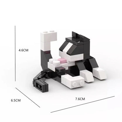 ~~Animal Series MOC Bricks Cat Figires DIY Building Blocks Kids Education Toys For Children Birthday Gift··