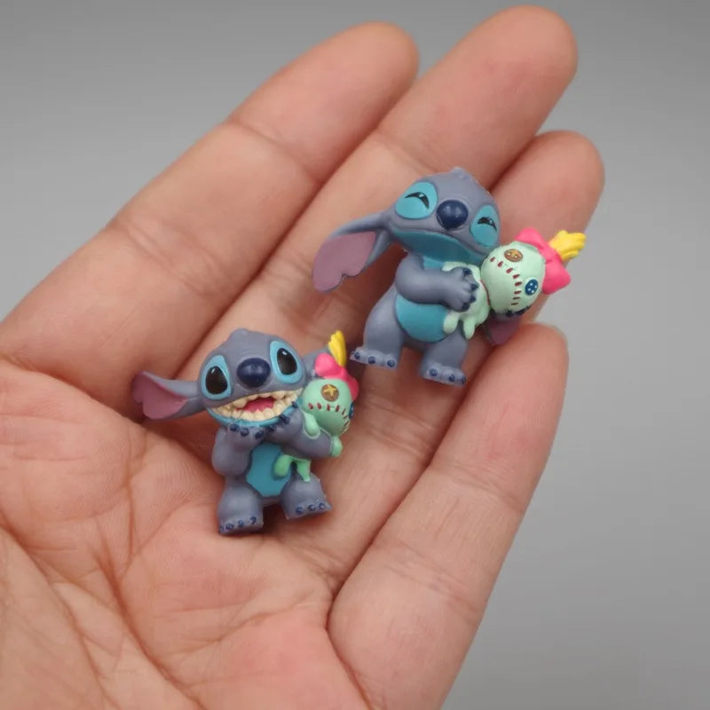 1set Stitch Cartoon Toy Doll Have 6 Different Dolls Give Away Boyfriend Anime Doll Necklace Pendant Birthday Gift Christmas Gift