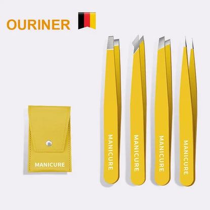 Eyebrow Tweezer Colorful Hair Beauty Fine Hairs Puller Stainless Steel Slanted Eye Brow Clips Removal Makeup Tools