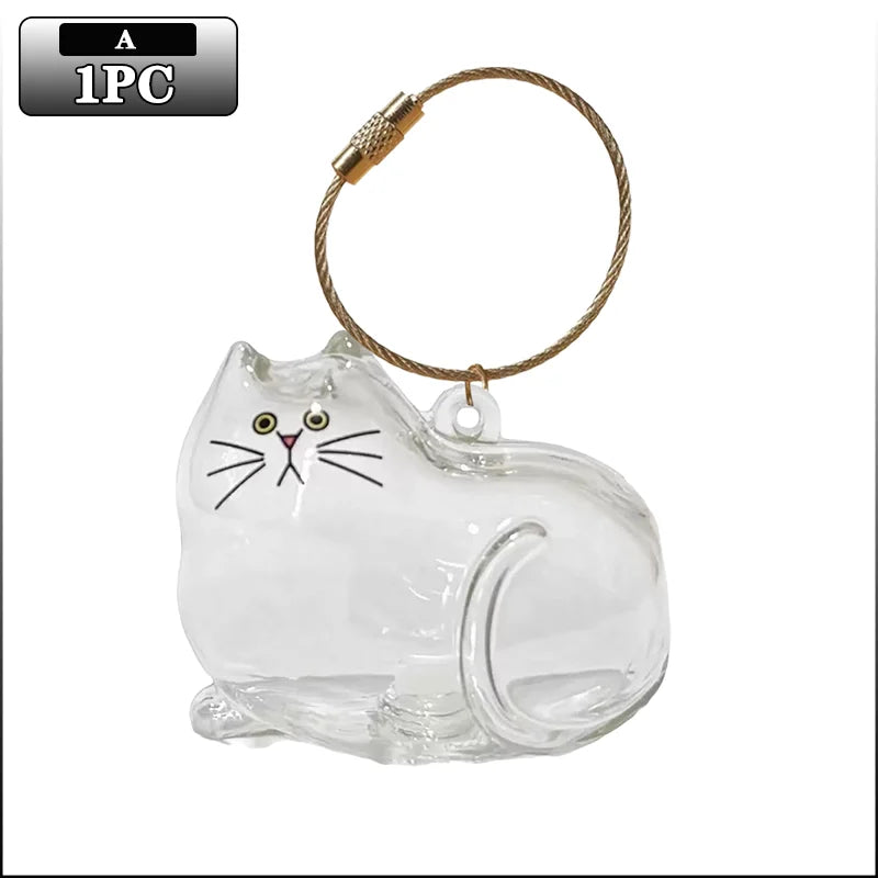 Pet Hair Keepsake Memorial Bottle for Cat Fur Transparent Storage Container for DIY Decoration Gift for Pet Lovers Home Display