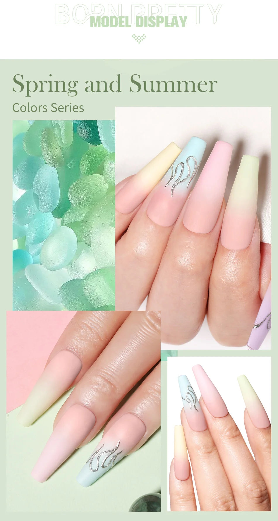 BORN PRETTY 10ml Gel Nail Polish Gel 130 Colors Semi Permanent Solid Nail Gel Varnish Soak Off UV Gel for Base Top Coat