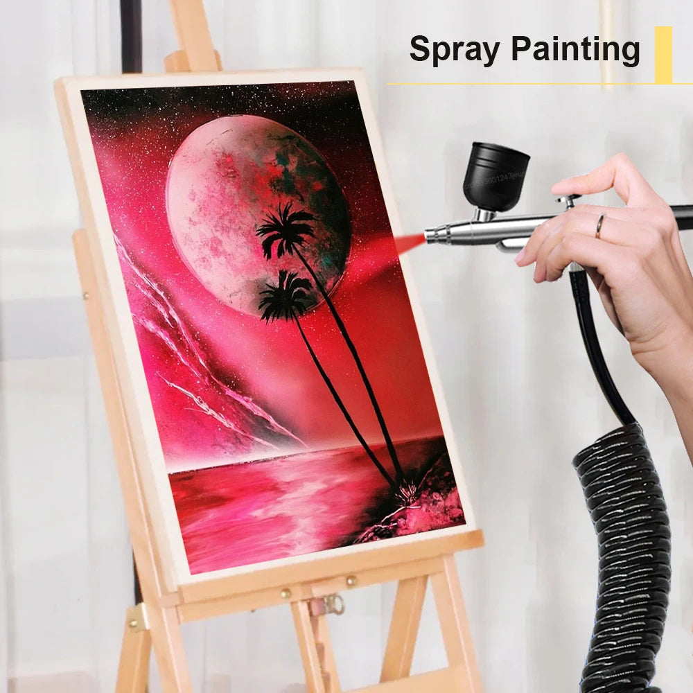 Airbrush Nail with Compressor Portable Air Brush with Compressor For Nails Art Cake Painting Craft Airbrush Nail Art Compressor
