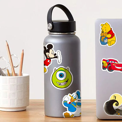 100Pcs Disney Mixed Cartoon Stickers Mickey Decals DIY Laptop Luggage Phone Motorcycle Waterproof Sticker Children Toy