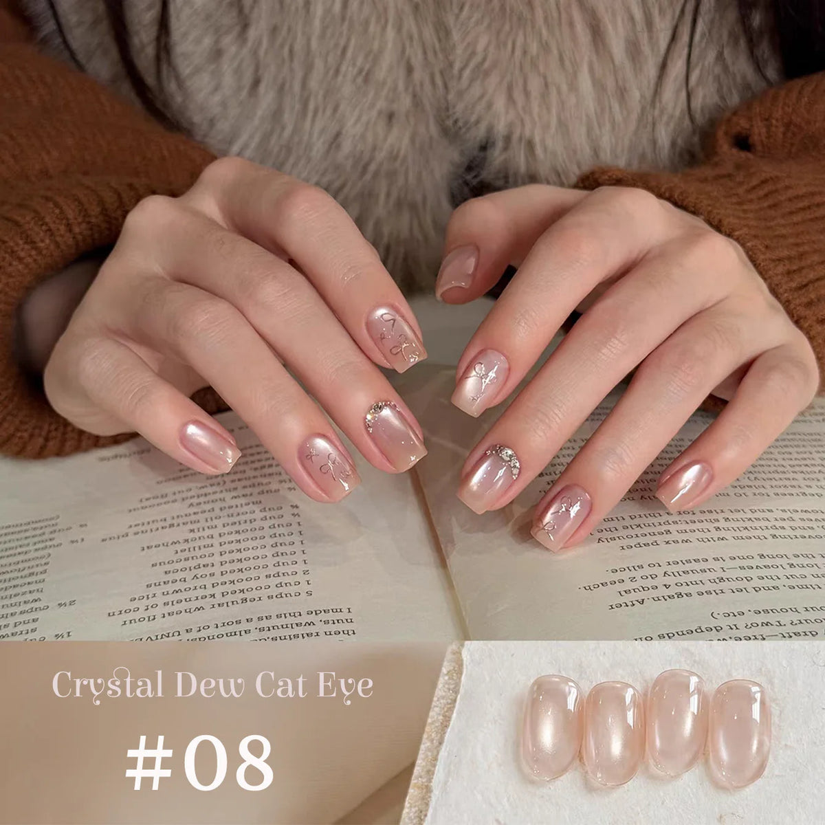 1-9pcs TC Flow Light White Cat Eye Gel Nail Polish Ultra Shine Soak Off UV Gel Mirror Glass Cat Magnet Gel Varnish Nail Supplies