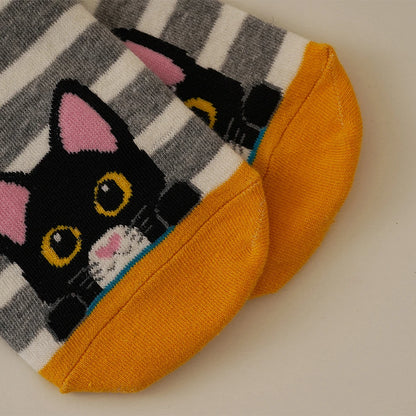 5/10 Pairs Women Socks Animal Pattern Cotton Socks Colorful Funny Sweat Wicking Socks Soft Comfortable Casual Girl Socks