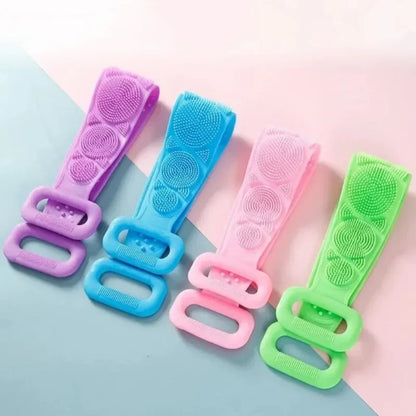 1pcs Silicone Scrubber Back Massage Exfoliating Sponge Bathroom Bath Brush Scrub Shower Brush Body Wash Scrub Removal Bath Spong